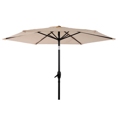 7.5 FT Patio Umbrella, Outdoor Market Yard Umbrella, Sun Shade Umbrella with Push Button Tilt and Crank Mechanism for Garden, Deck, Pool and Backyard, Not Include Umbrella Base, Beige image 6