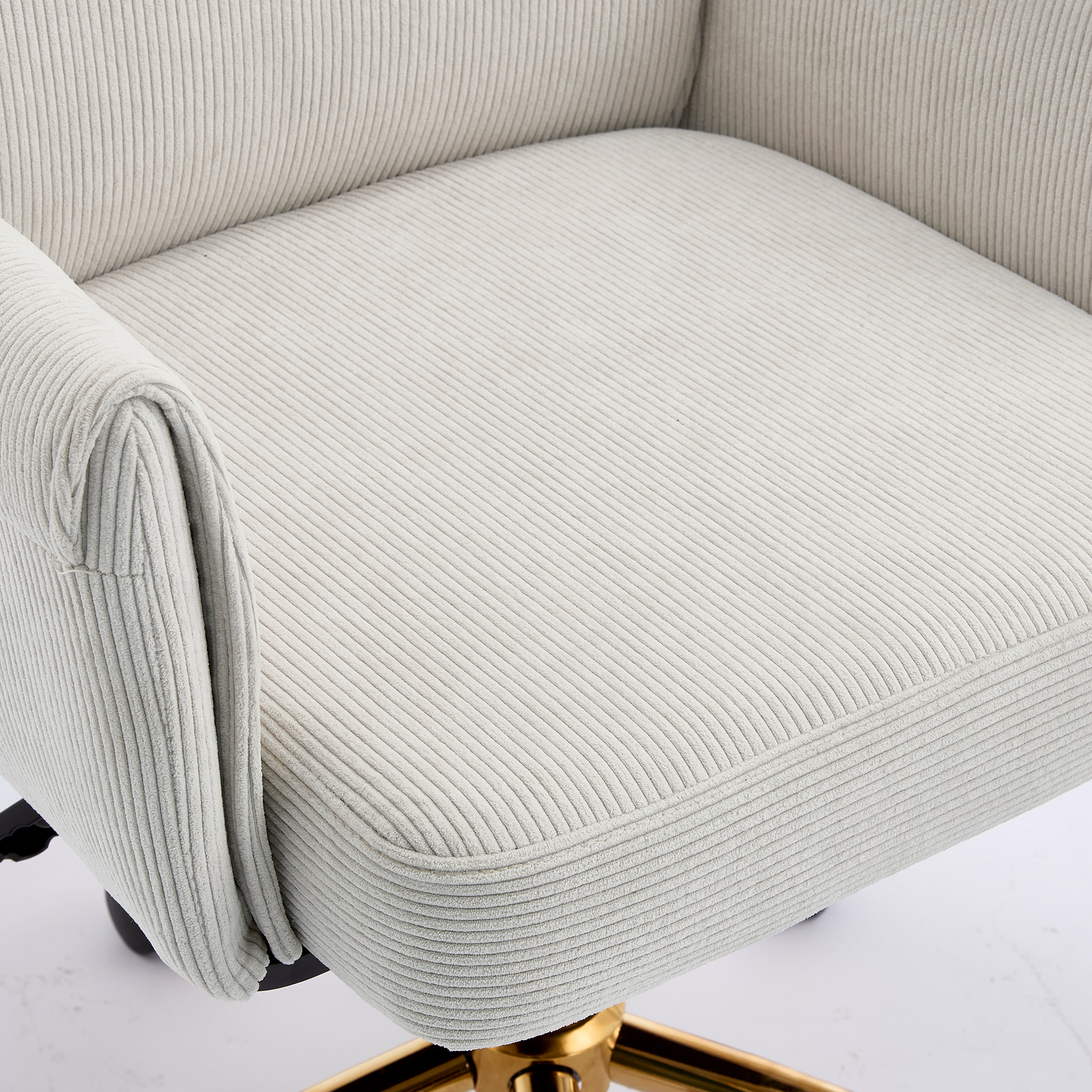 Mid-back liftable office chair, striped fabric, and ergonomically designed, is an excellent choice for working, studying or relaxing. The mid-back design provides a better sitting experience,White image 6