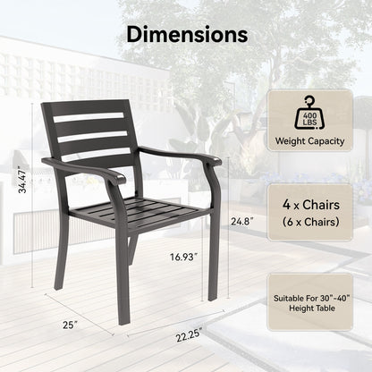 VRSHWO lron Terrace Dining Chairs, a Set of 2 Black Color Outdoor Chairs, Bistro Metal Chairs, All-Weather Outdoor Metal Dining Chairs, Suitable for Gardens, Terraces, and Swimming Pool image 4