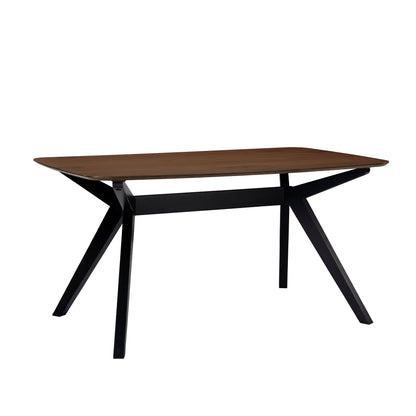 Wood Dining Table,Walnut+Black image 4