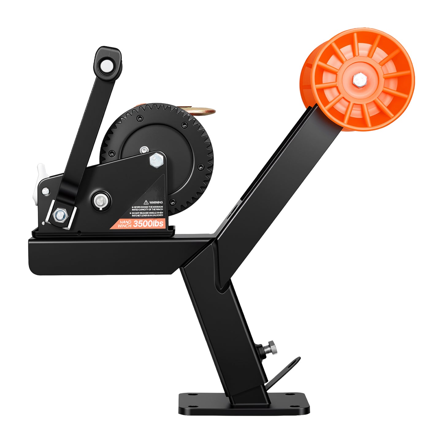 Boat Trailer Winch Stand with Roller, 3500 lbs, 20ft Orange Polyester Strap, Boat Winch Mount, for 2-3 Inches W x 3-4 Inches H Trailer Tongue, Fit for Jet Ski, Sailboat, Speedboat image 11