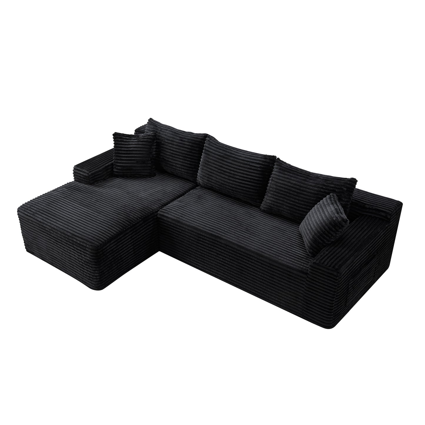 94.5" Cloud Modular Sectional Sofa Couch with L-Shape Chaise,Modern Minimalist Upholstered Couches for Living Room Bedroom,Deep Seat Corner Couch,No Assembly Required image 7