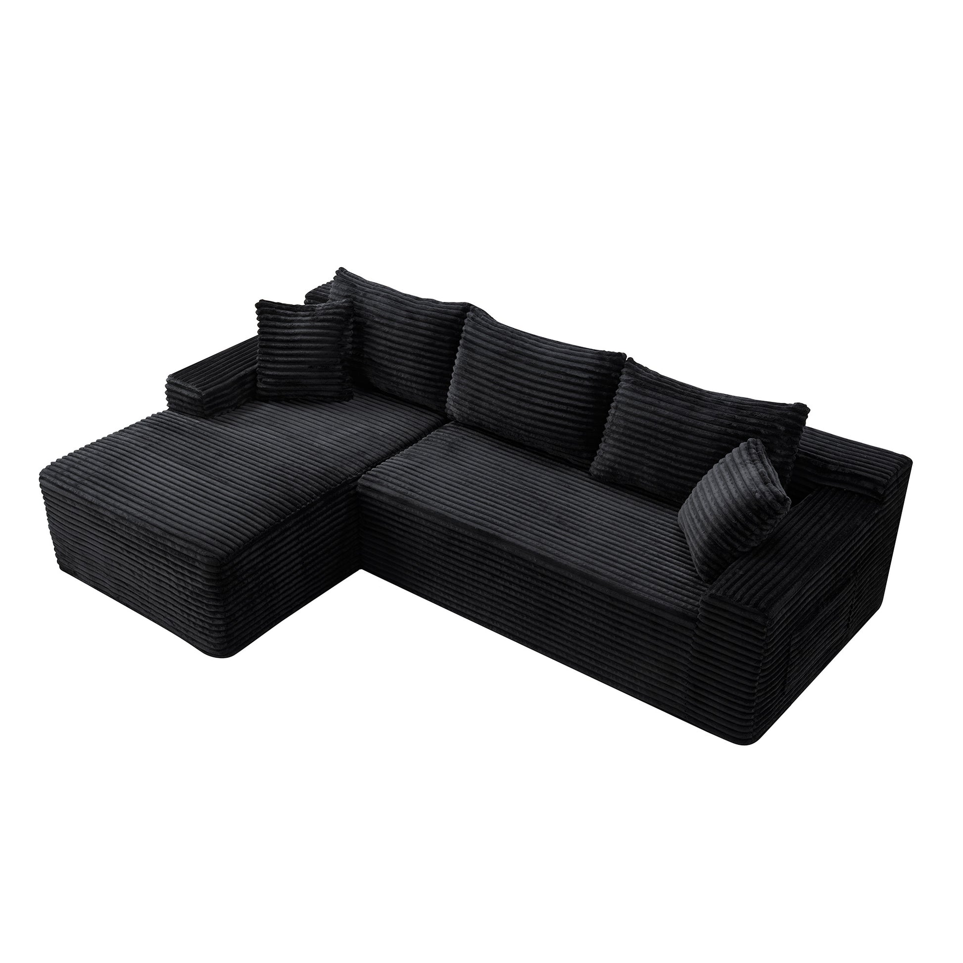 94.5" Cloud Modular Sectional Sofa Couch with L-Shape Chaise,Modern Minimalist Upholstered Couches for Living Room Bedroom,Deep Seat Corner Couch,No Assembly Required image 7