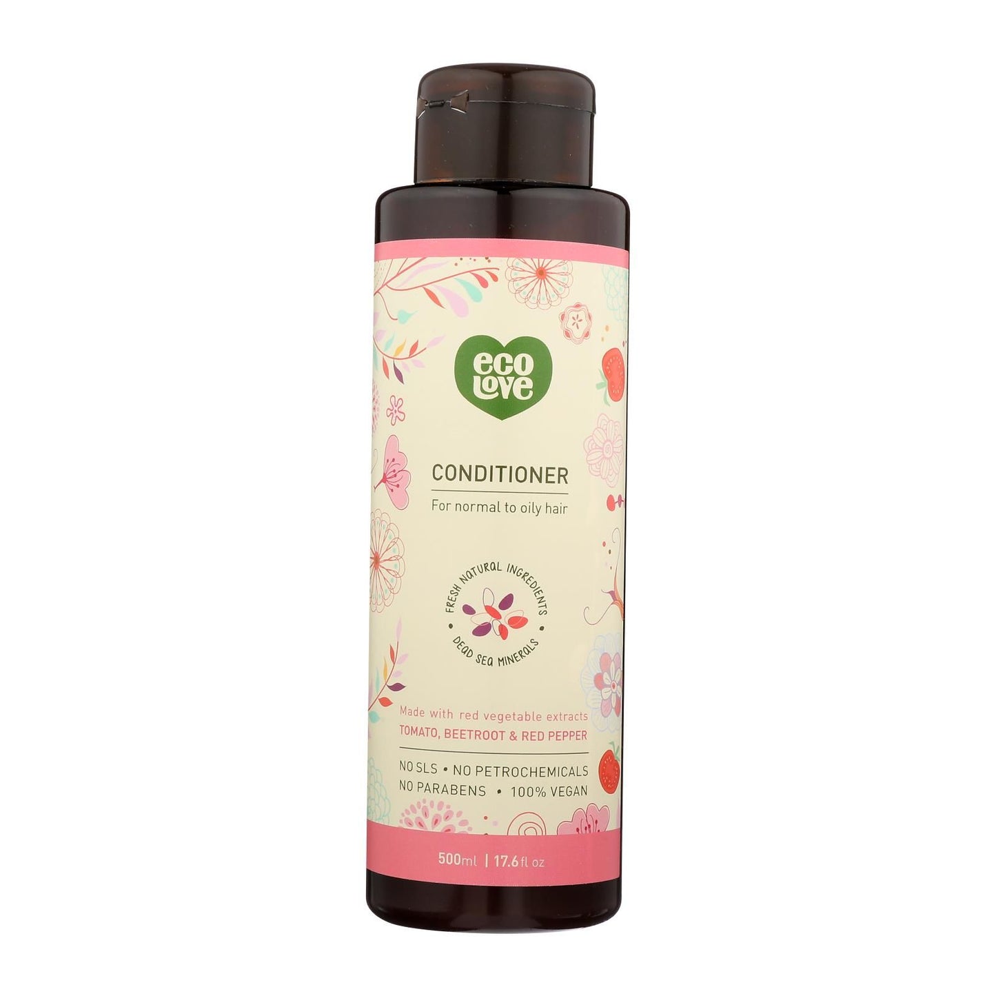 Ecolove Conditioner - Red Vegetables Conditioner For Normal To Oily Hair - Case Of 1 - 17.6 Fl Oz. image 1