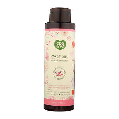 Ecolove Conditioner - Red Vegetables Conditioner For Normal To Oily Hair - Case Of 1 - 17.6 Fl Oz. image 1