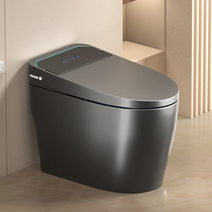 Unique Smart Toile, One Piece Toilet with Bidet Built In,Intelligent Toilet Auto Open/Close Seat. Bidet toilet with Dryer and Warm Water.Gray image 1