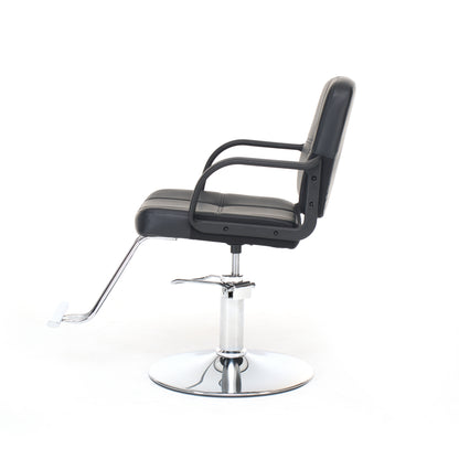 Barber Chair for Hair Stylist- 360° Swivel, Adjustable Height, Capacity 350 LBS with Heavy Duty Hydraulic Pump,BLACK image 12