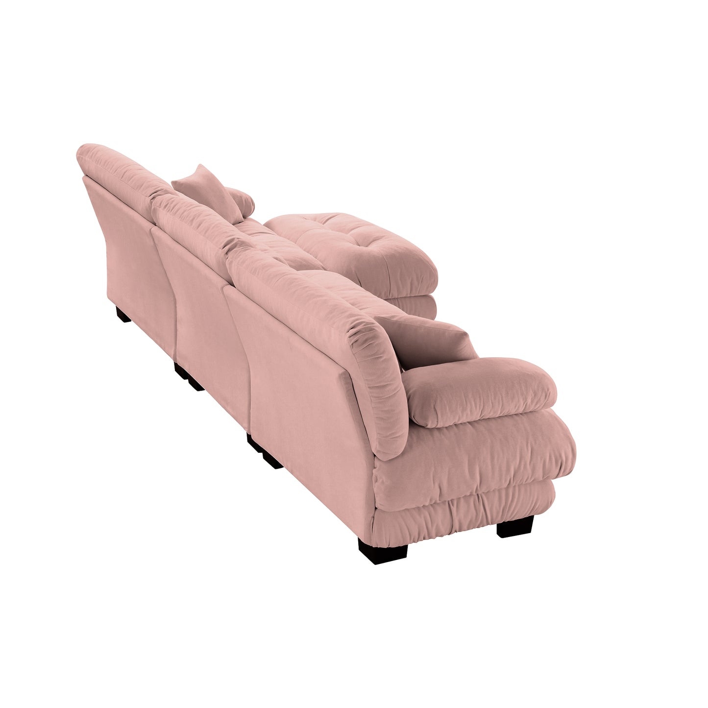 Luxury Modular Sectional Sofa Couch,Oversized L Shaped Cloud Couch for Living Room,Deep Seat Sofa Couch with Convertible Ottoman,Chenille Pink image 12