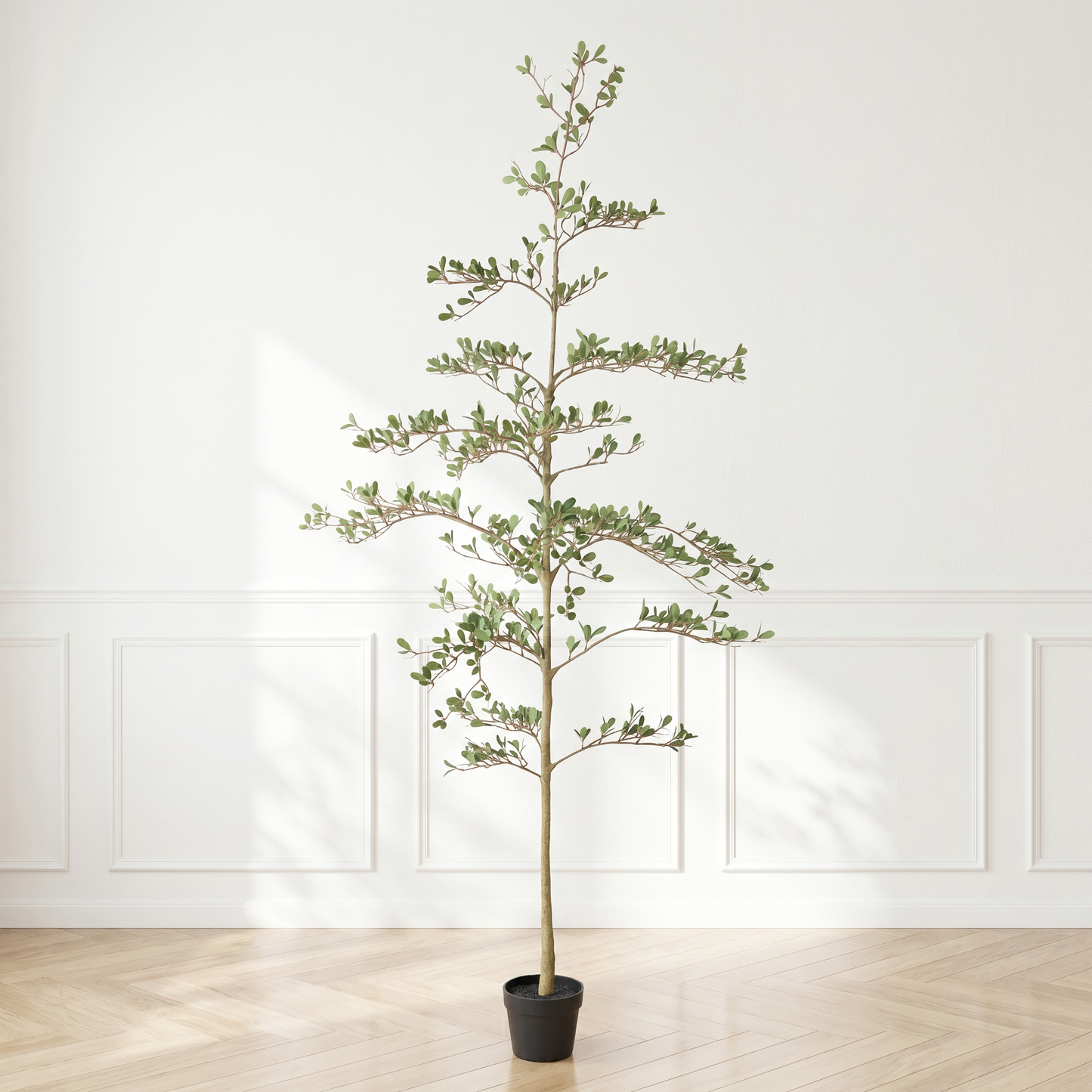 6ft Artificial Olive Tree, Realistic Faux Potted Plant in Black Pot, Indoor & Covered Outdoor Decorative Tree for Living Room and Office, 1pc/set image 3