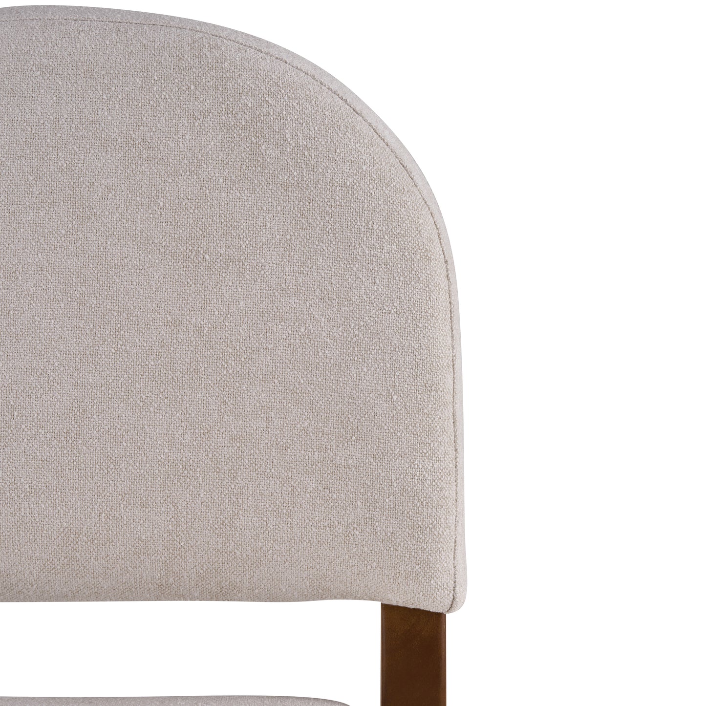 26'' Seat Height Light Gray Fabric & Walnut Rubberwood Bar Stool, Adjustable Floor Leveler, Spacious Seat for Kitchen Island(Light gray,set of 2) image 11