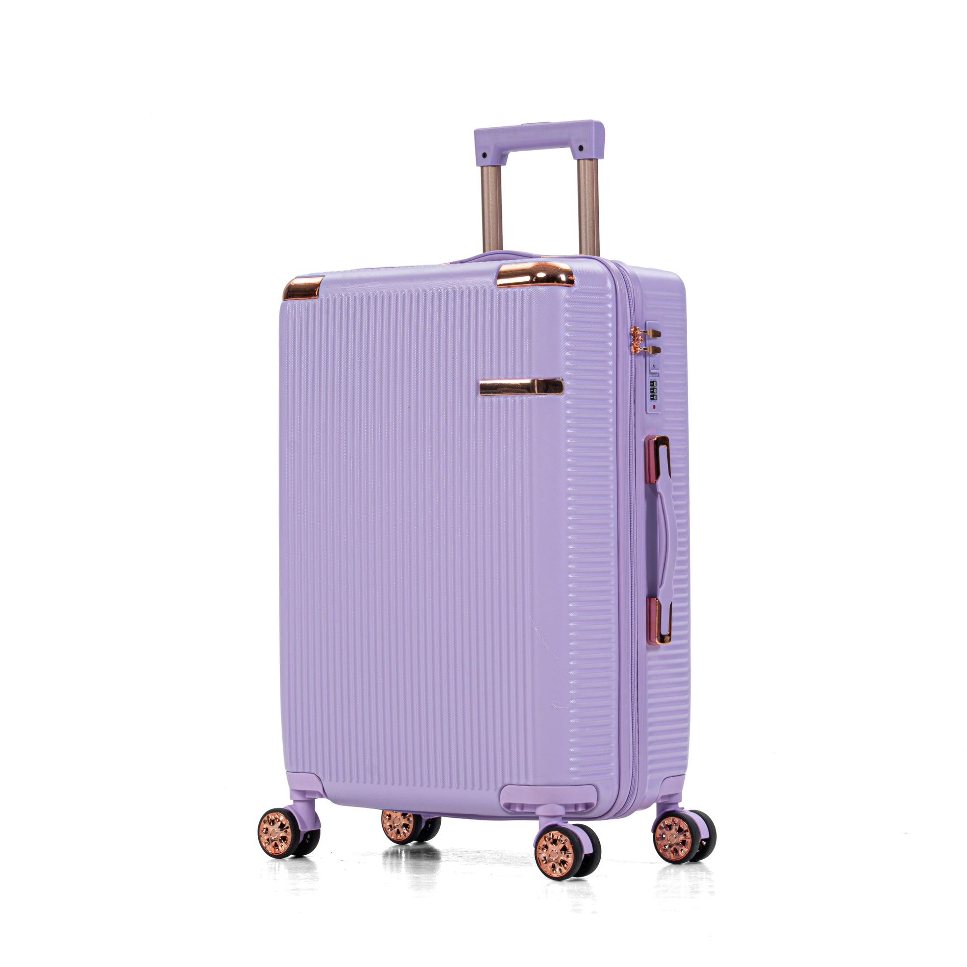 4-piece hard luggage, 360 ° dual rotating four-wheel luggage, password lock, lightweight universal wheel luggage, portable luggage. image 3