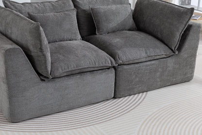 74.8" Width Cloud Couch Oversized Modular Sectional Sofa True Relax Comfy Couches Wide&Deep Seat Sofas for Living Room Furniture Sets, 2Seat image 10