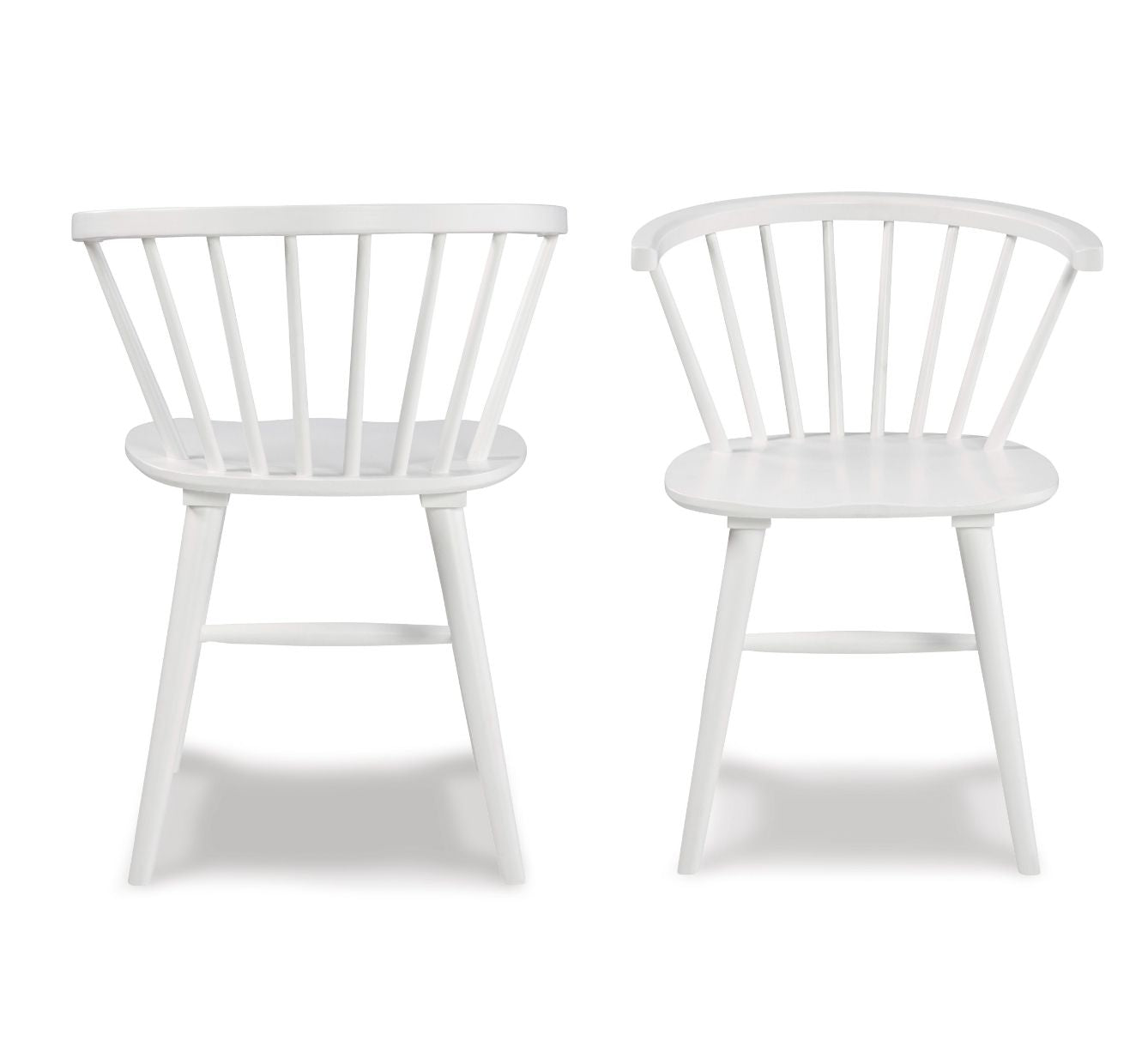 Edo White Wood 5-Piece Dining Set, Trestle Dining Table with 4 Windsor Chairs image 10