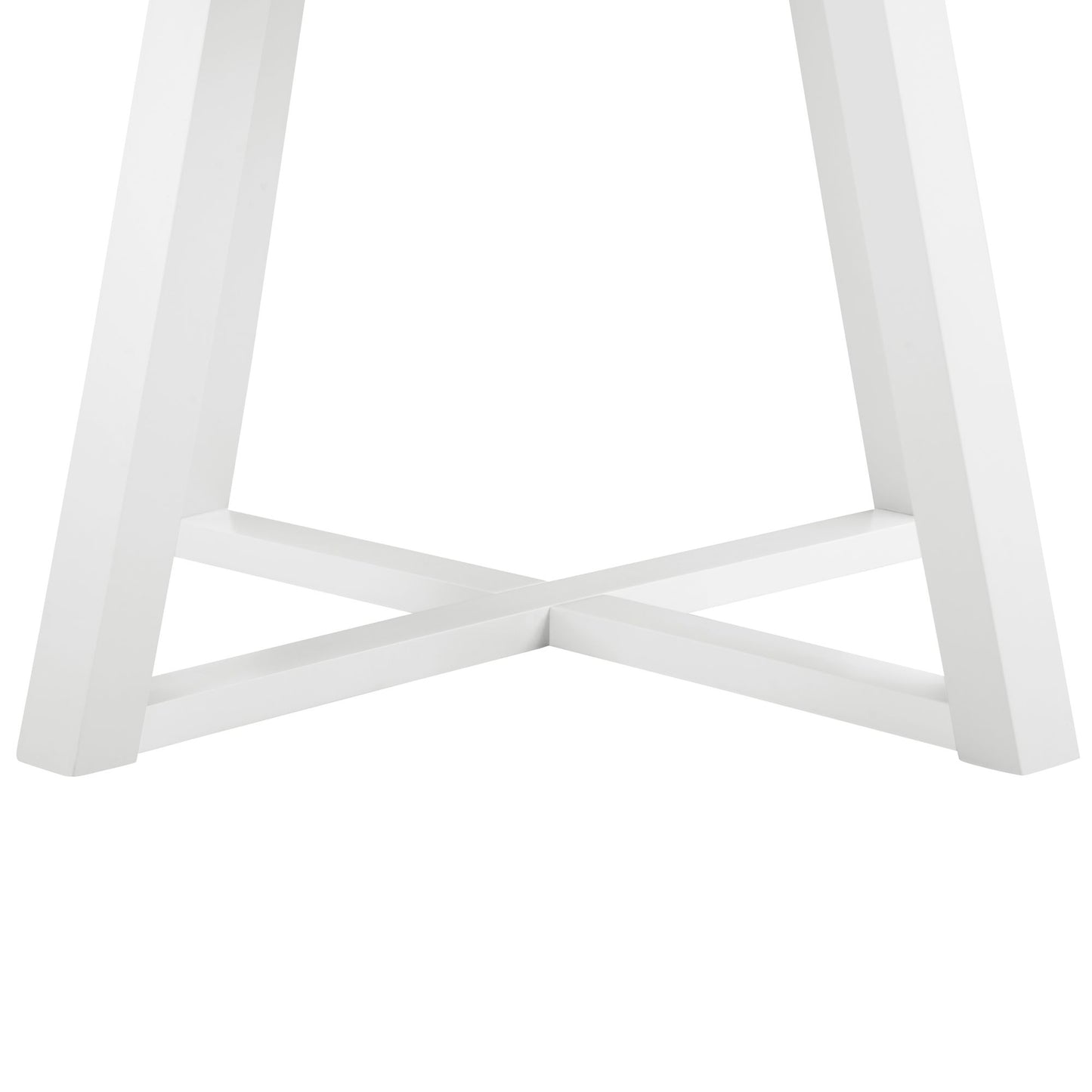 Edo White Wood 5-Piece Dining Set, Trestle Dining Table with 4 Windsor Chairs image 13