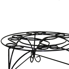 6.25" H Mosaic Cast Metal Black / Gold Plant Stand