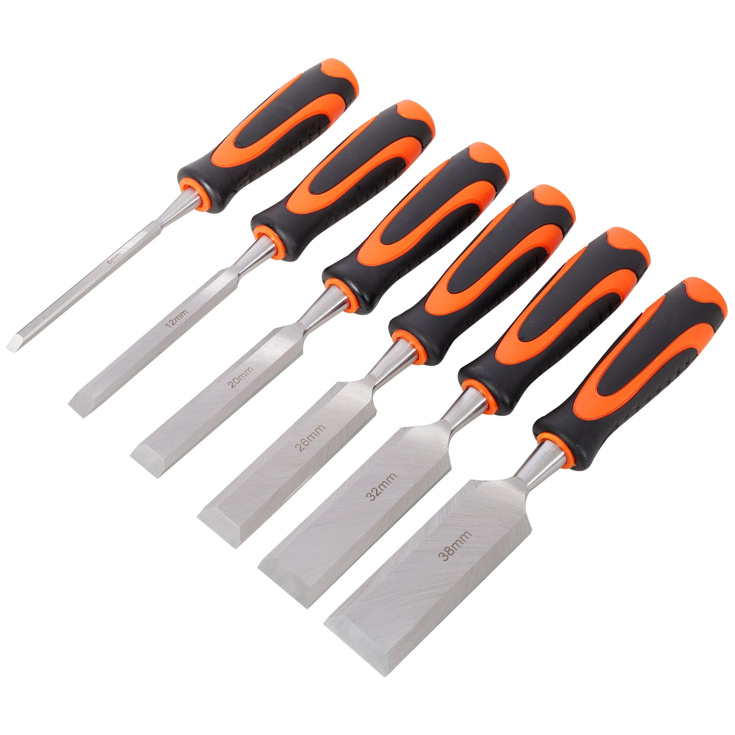 10Pcs Premium Wood Chisel Set – 6 Wood Chisels, 1 Honing Guide, 1 Sharpening Stone & 2 Carpenter Pencils,45# Carbon Steel Blades image 3