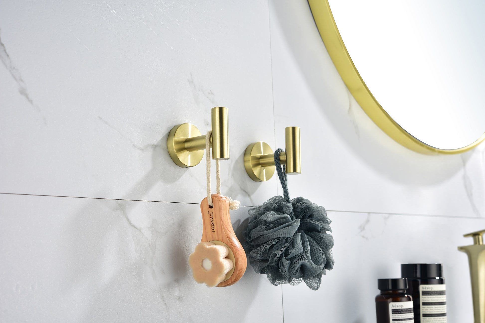 6-Pack Wall-Mounted Stainless Steel Bathroom Towel Hooks/Coat Hooks for Bathroom, Bedroom, Kitchen image 10