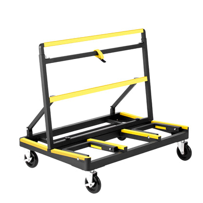Drywall Cart Dolly, 1800 lbs Load Capacity, Steel Panel Dolly with 4 Swivel Casters & Expandable Deck, Foldable Panel Truck Cart with Tie-Down Strap for Handling Plywood, Plasterboard, Glass image 10