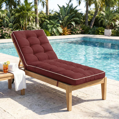 2 Pack 72x21 Inch Folding Chaise Lounge Cushion Quick Dry - Outdoor Sun Lounger Seat Pad with Shredded Foam for Patio Furniture, Deck Chairs, Poolside image 11