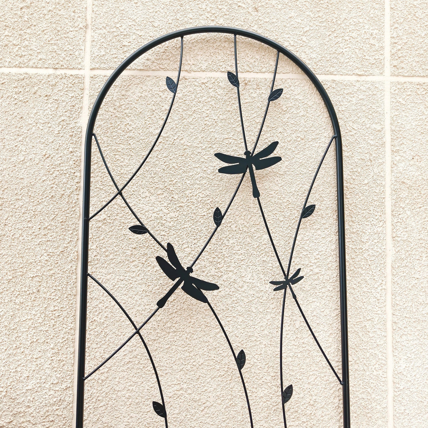 4 Pack Metal Garden Trellis 71" x 19.7" Rustproof Trellis for Climbing Plants Outdoor Flower Support Dragonfly Deco Black image 11
