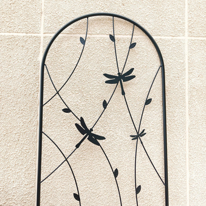 4 Pack Metal Garden Trellis 71" x 19.7" Rustproof Trellis for Climbing Plants Outdoor Flower Support Dragonfly Deco Black image 11