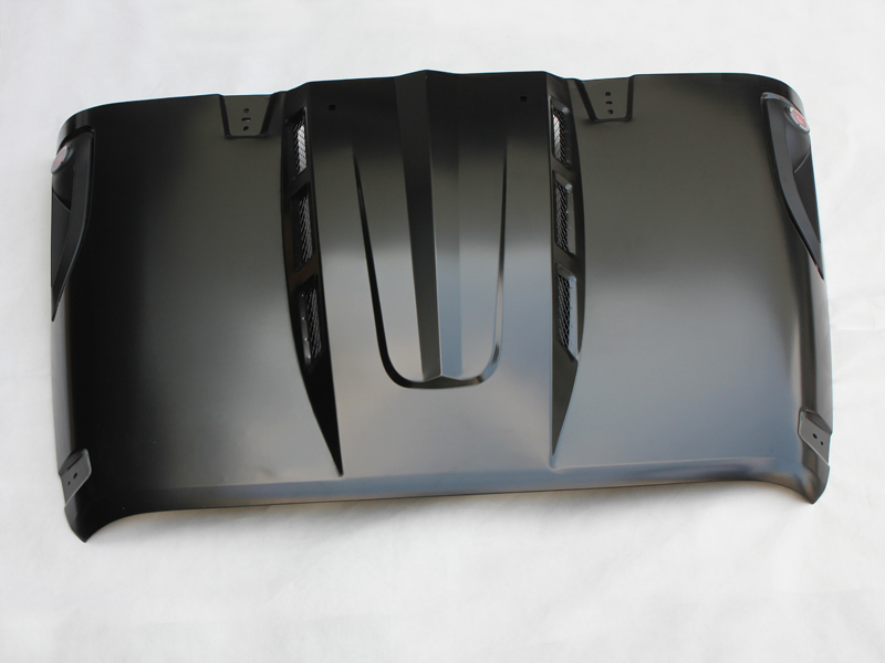 The Avenger Style Replacement Hood Compatible with 2007-2017 Jeep Wrangler JK JKU Unlimited Rubicon Black image 7