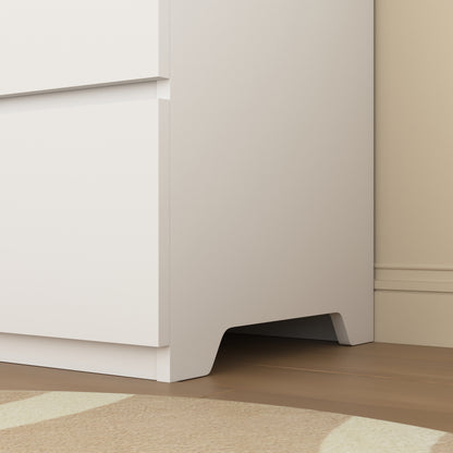 6 Drawer Storage Cabinet,Dresser, Wood Storage Tower Clothes Organizer, Wide Chest of 6 Drawers, Large Storage Space for Bedroom, Hallway, Entryway Living Room White image 9