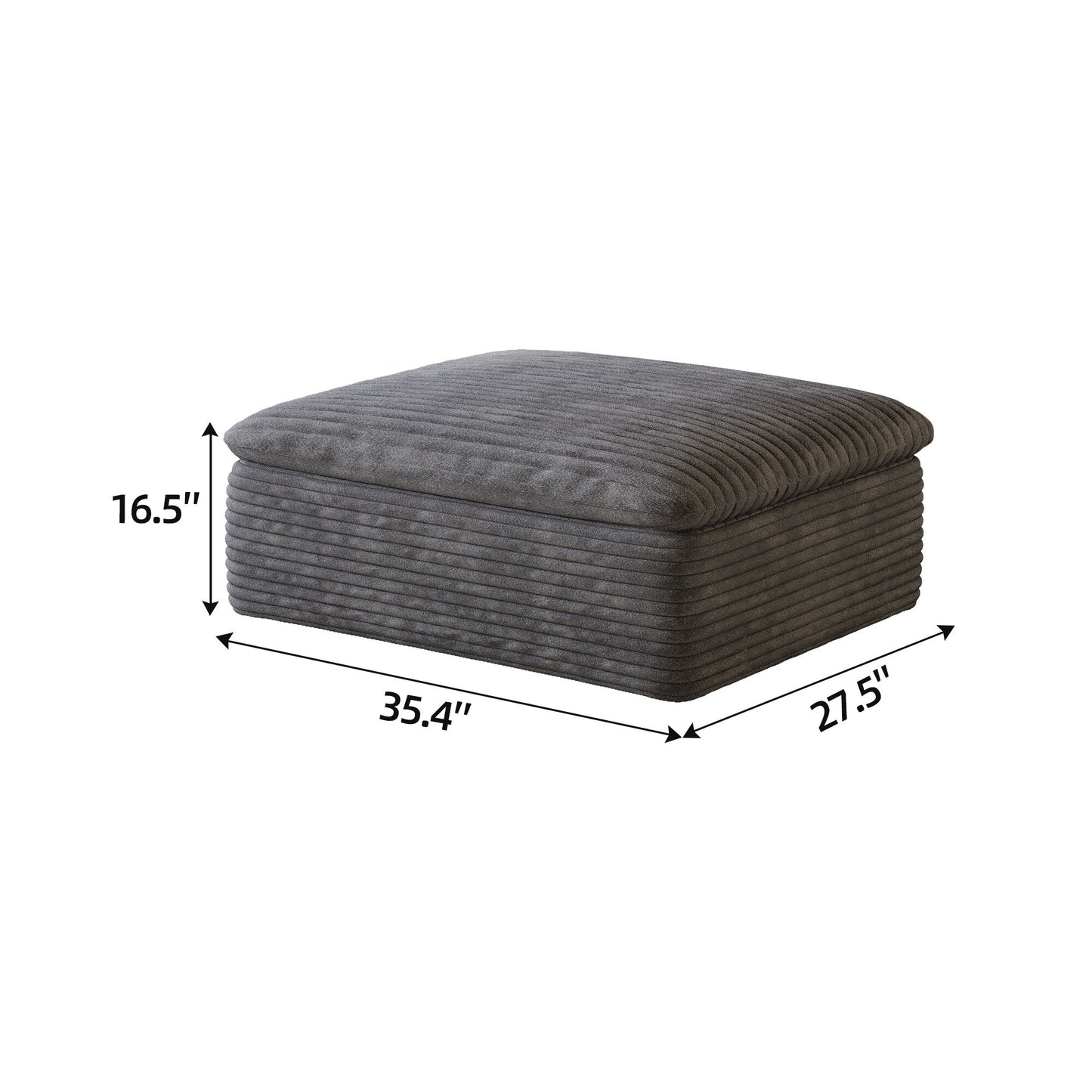 1 Ottoman,Dark Grey image 5