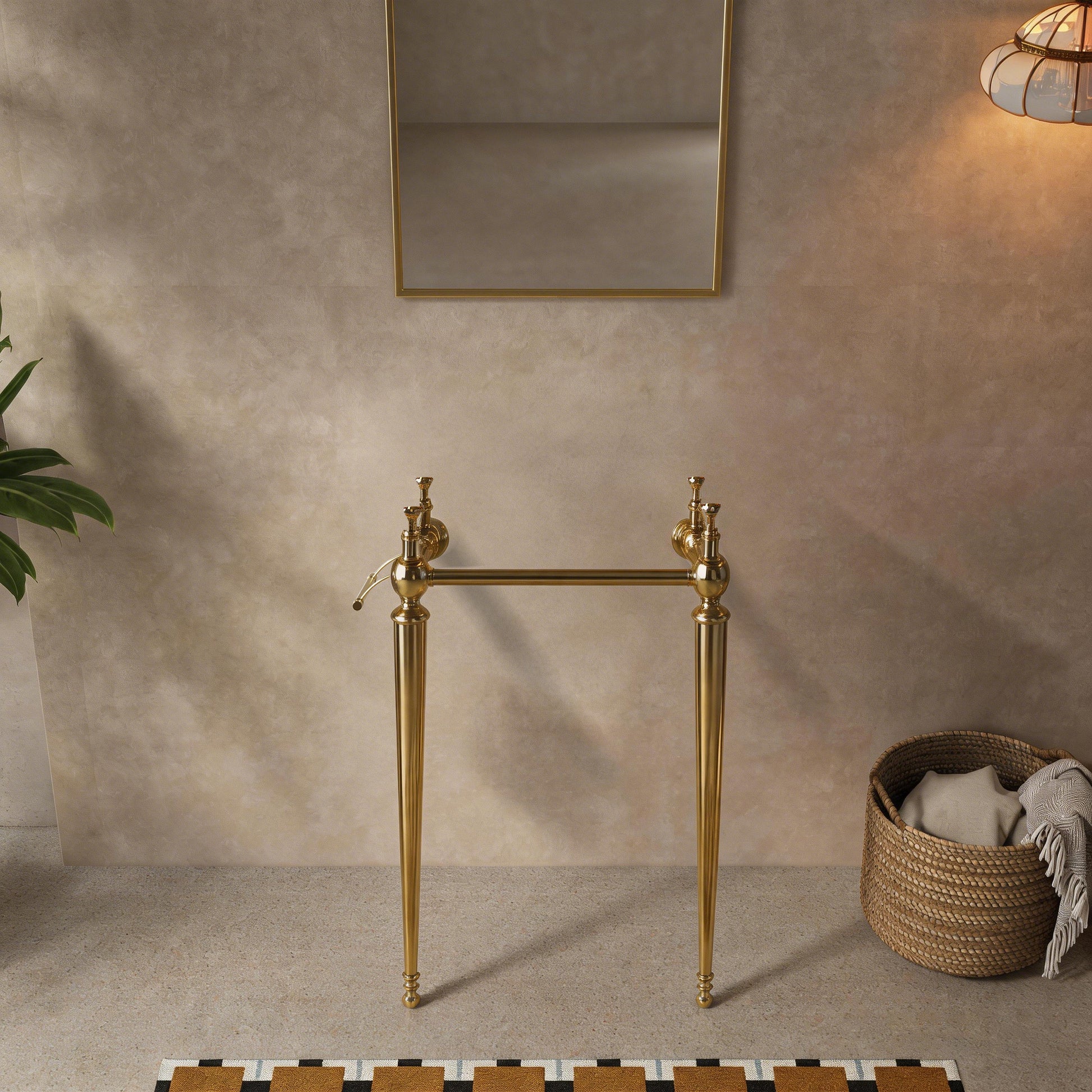 VICI 23" Freestanding Bathroom Vanity Leg Olny, NO basin, Golden Color image 2