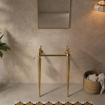 VICI 23" Freestanding Bathroom Vanity Leg Olny, NO basin, Golden Color image 2