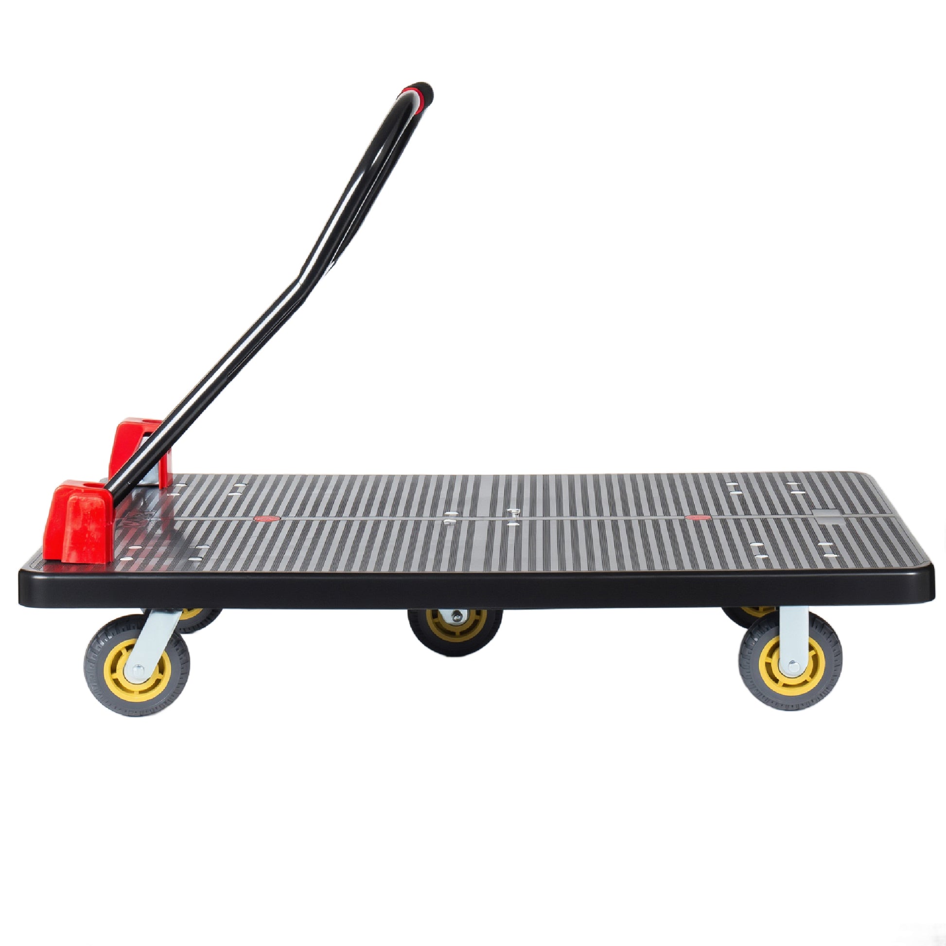 25.5"x43.5" Platform Truck, Foldable Handcart with 5'' TPR 360-Degree Silent Wheels, 1500lbs Heavy-Duty Push Dolly Cart, 5 Steel Load-Bearing Beams for Warehouse Garage Home Use image 9