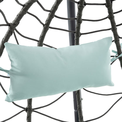 Egg Chair with Stand Indoor Outdoor Swing Chair Patio Wicker Hanging Egg Chair Hanging Basket Chair with Stand for Bedro image 8