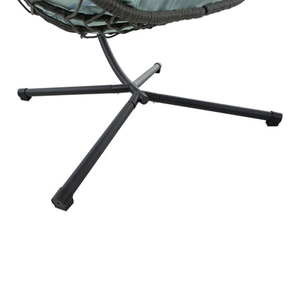 Egg Chair with Stand Indoor Outdoor Swing Chair Patio Wicker Hanging Egg Chair Hanging Basket Chair with Stand for Bedro image 11