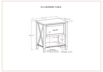 Ela - Bedside Table - Smoky Brown image 9