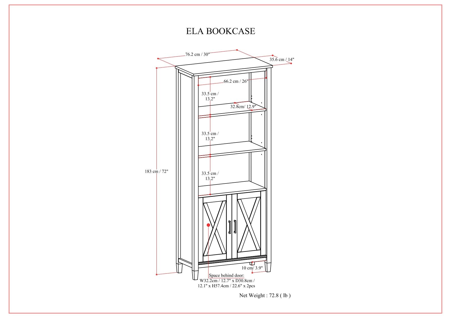 Ela - Bookcase - Smoky Brown image 8