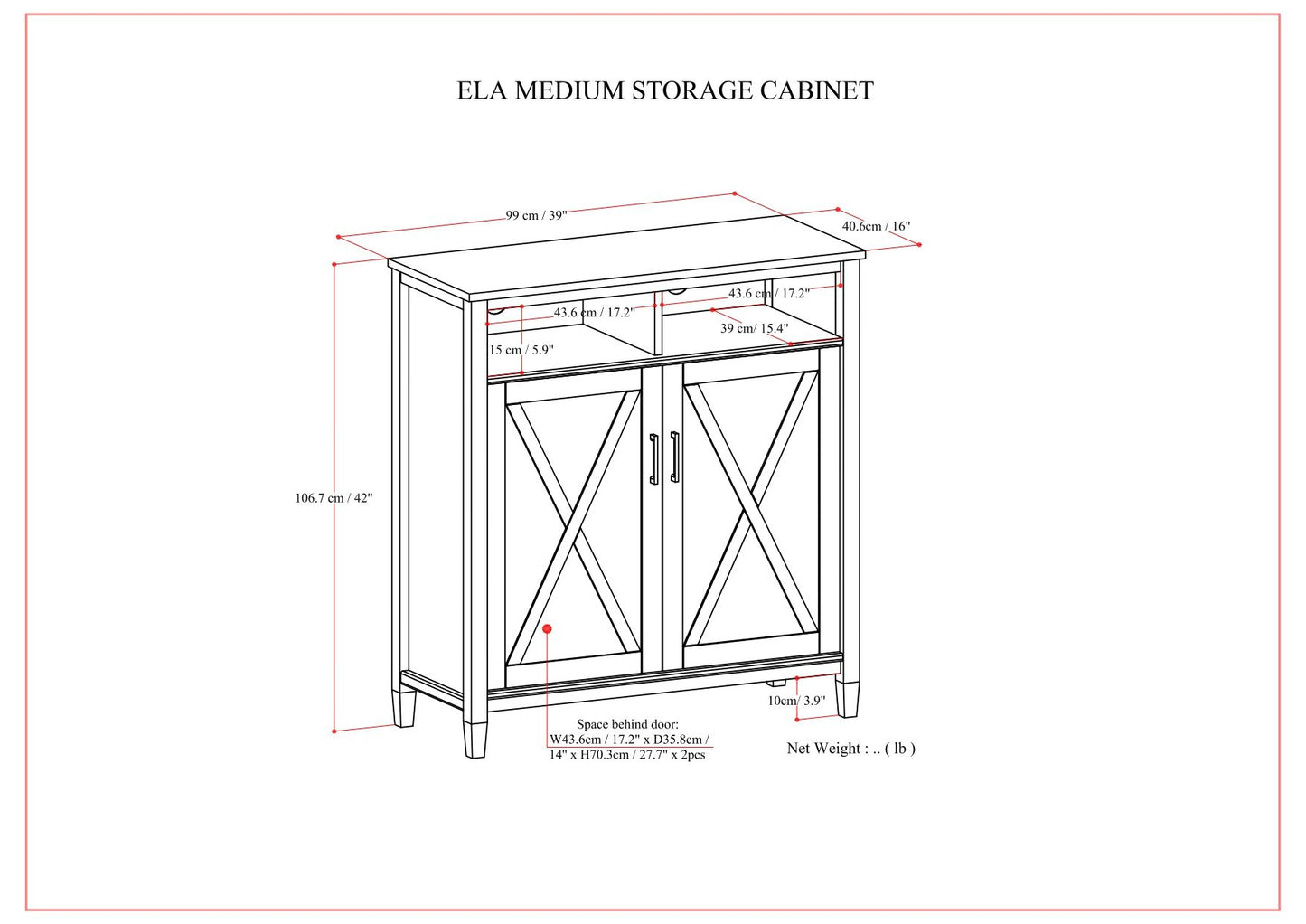 Ela - Medium Storage Cabinet - Smoky Brown image 10