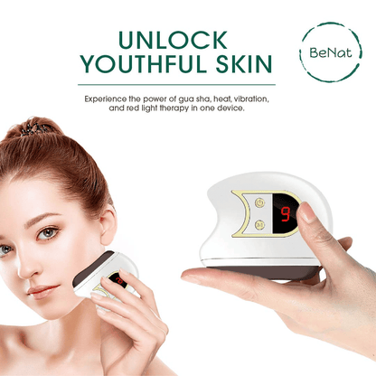 Electric Gua Sha Facial Sculpting Device - Anti-Aging Skin Care Massager with Heat, Vibration, & Red Light Therapy for W image 6