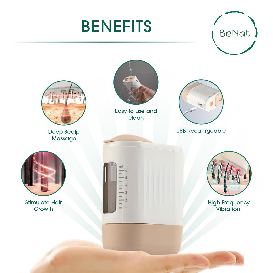 Electric Oil Applicator Scalp Massager 2 in 1 for Hair Growth - Rechargeable Waterproof Vibrating Hair Serum Comb image 4