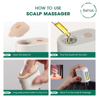 Electric Oil Applicator Scalp Massager 2 in 1 for Hair Growth - Rechargeable Waterproof Vibrating Hair Serum Comb image 5