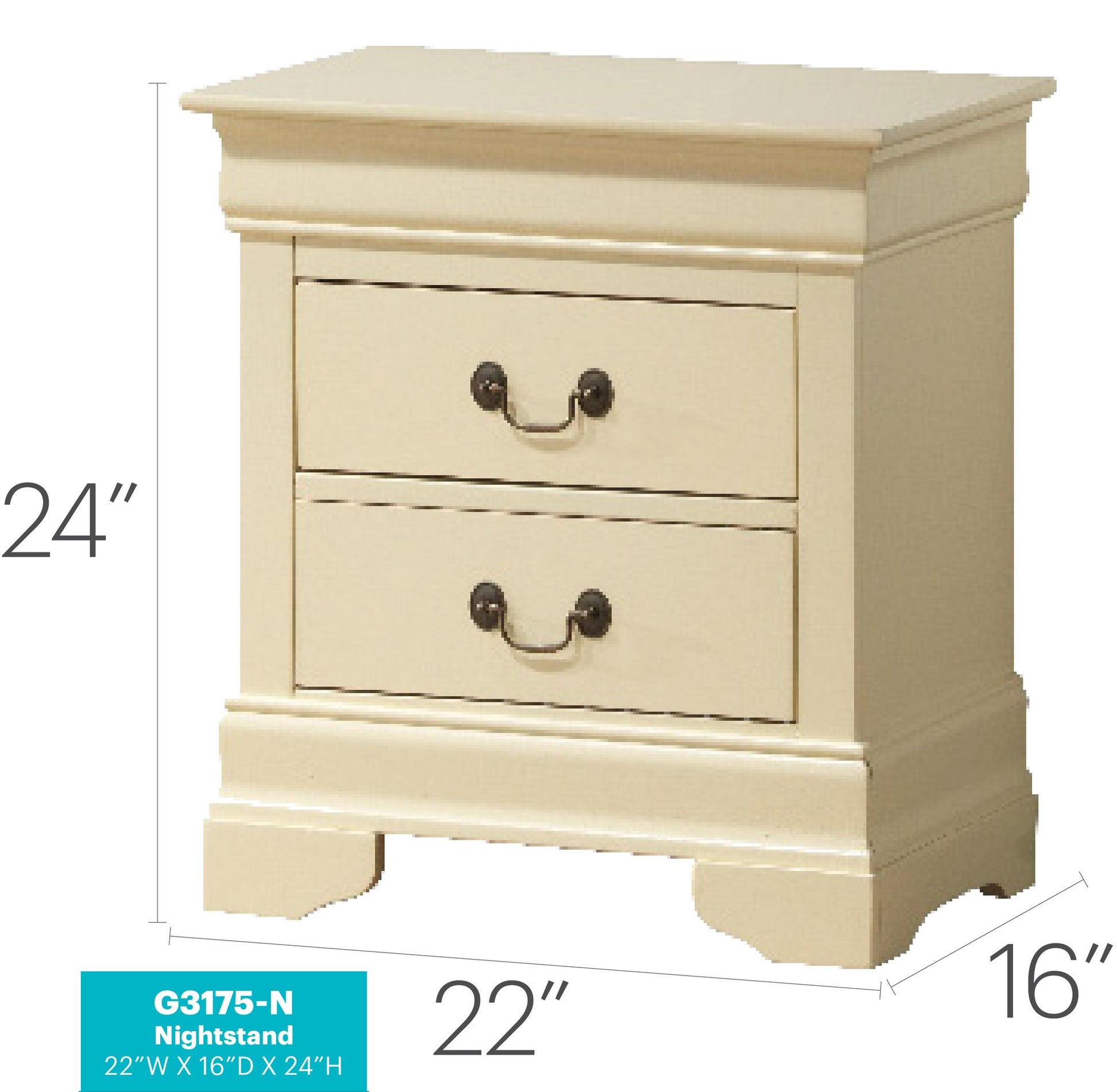 Elegant Beige Nightstand With Classic Design image 7