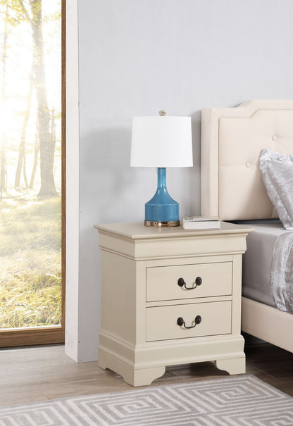 Elegant Beige Nightstand With Classic Design image 1