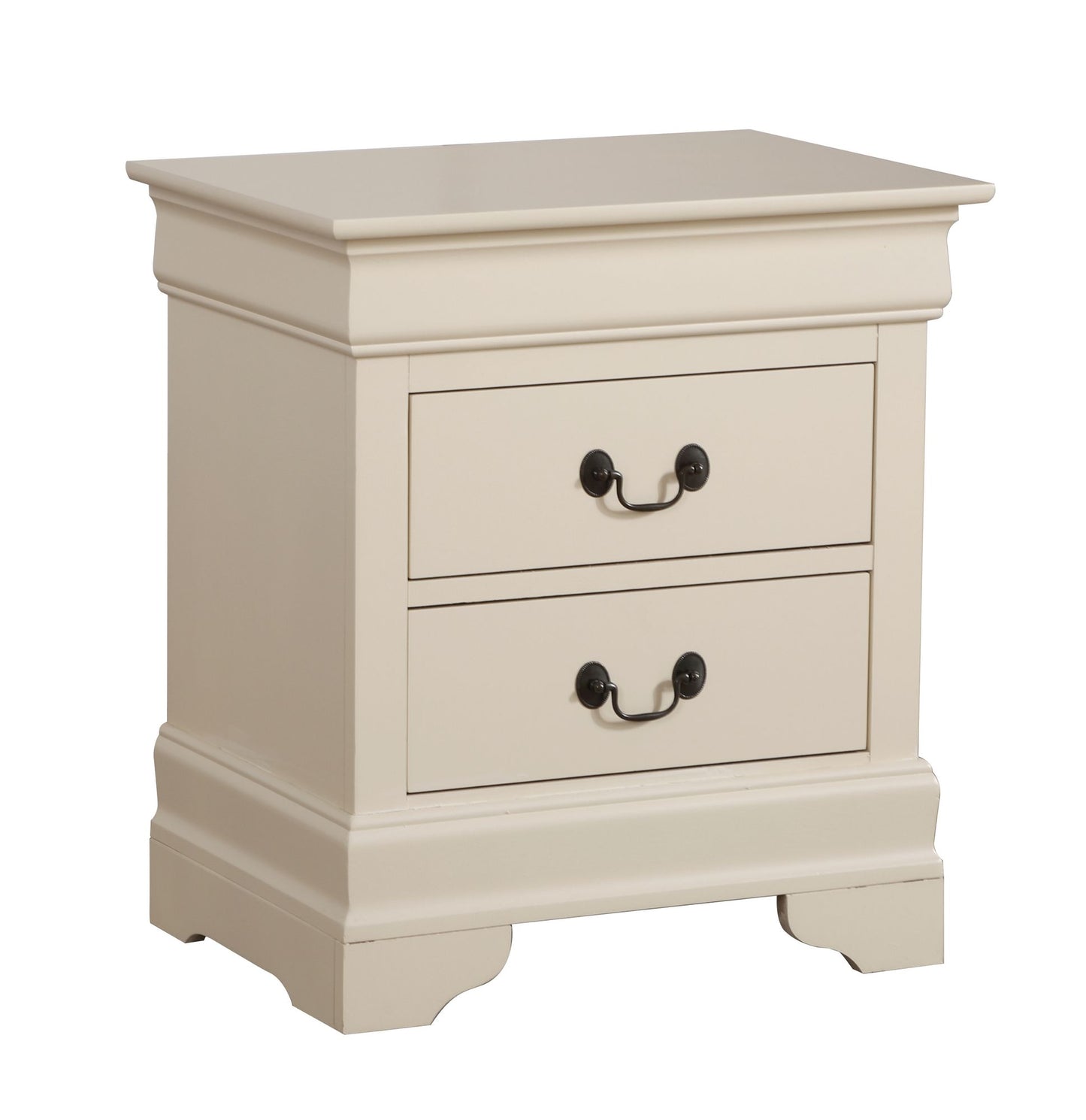 Elegant Beige Nightstand With Classic Design image 2