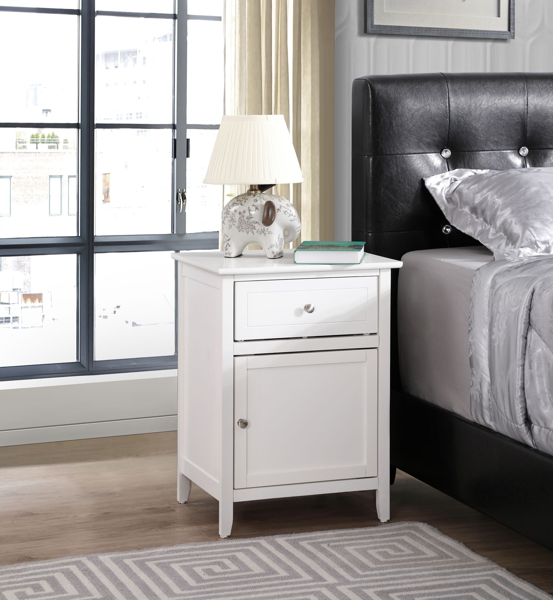 Elegant White Nightstand For Modern Spaces image 1
