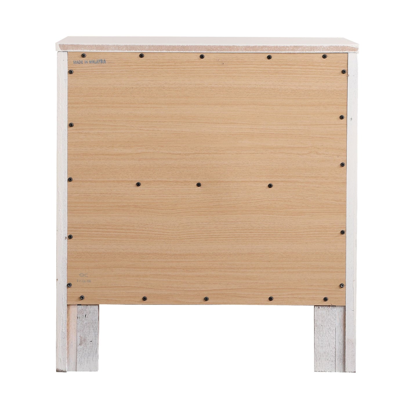 Elegant White Transitional Nightstand image 3