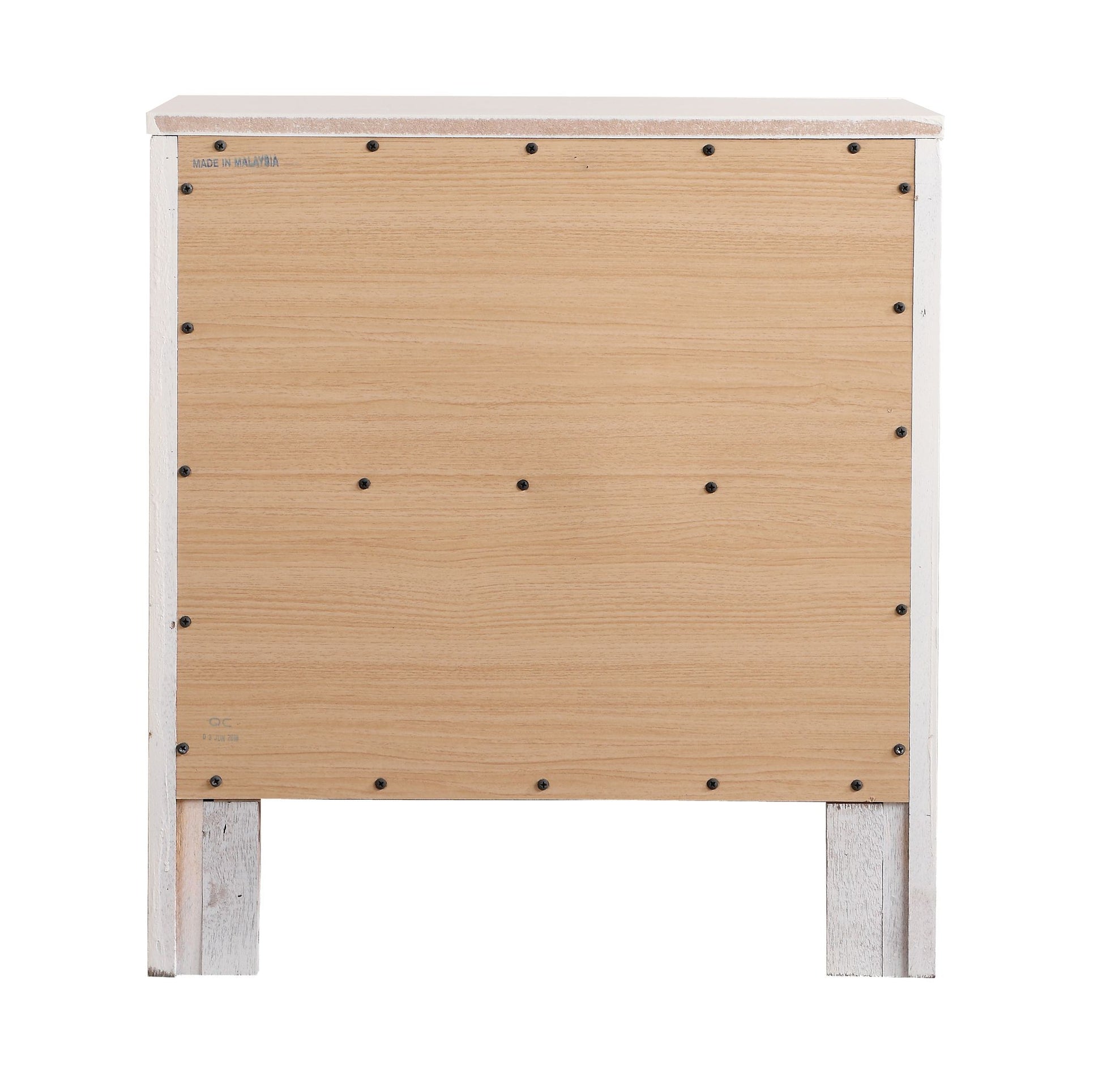 Elegant White Transitional Nightstand image 3