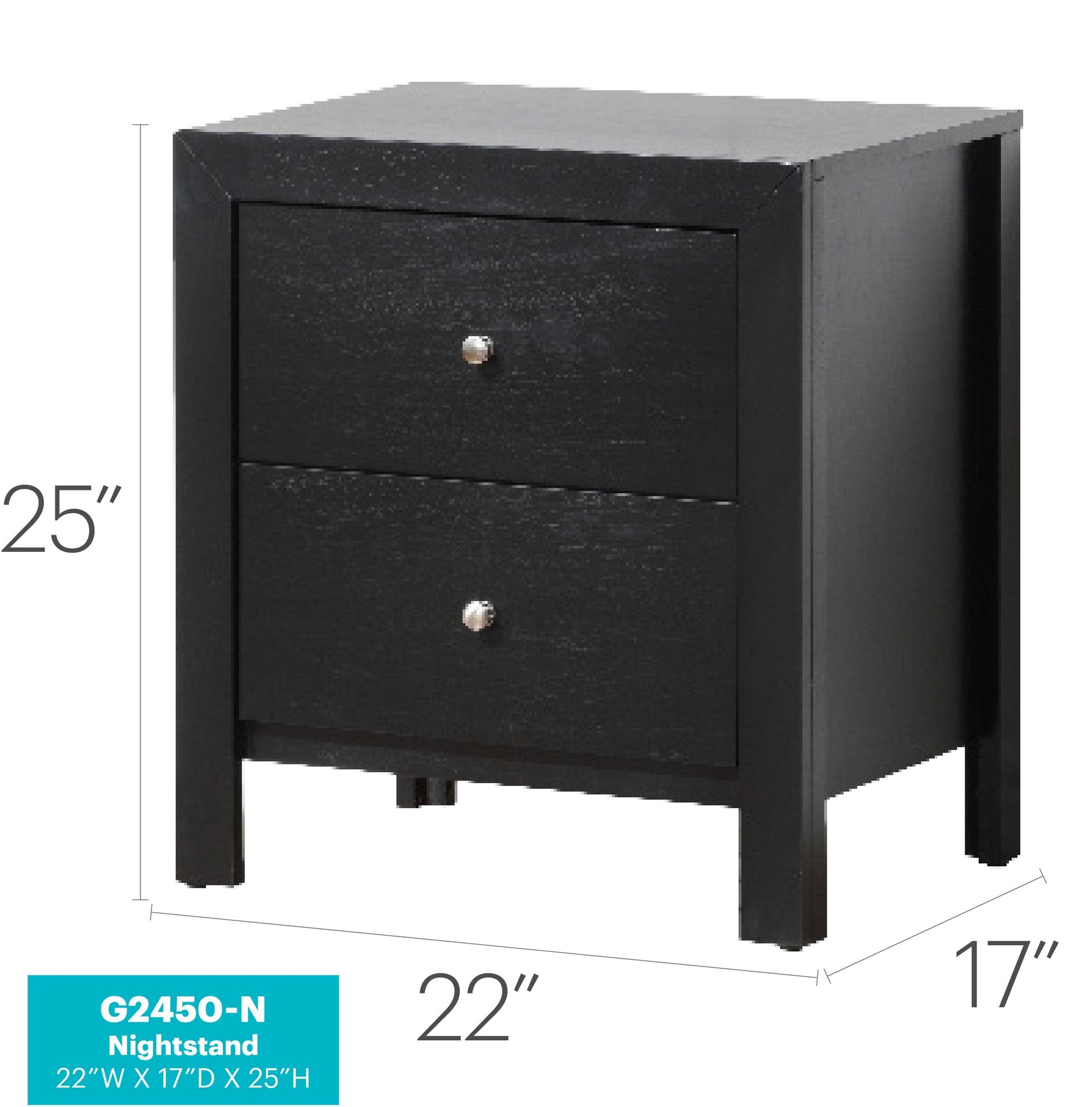 Elegantly Designed Bedside Table In Chic Black image 7