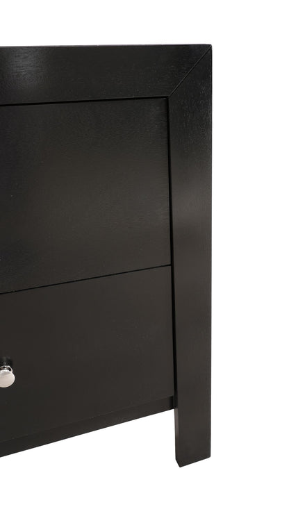 Elegantly Designed Bedside Table In Chic Black image 3