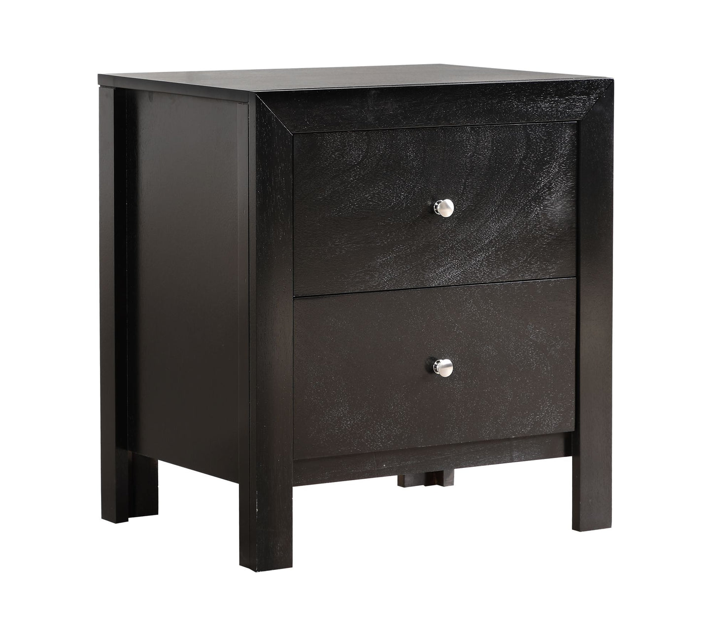 Elegantly Designed Bedside Table In Chic Black image 2