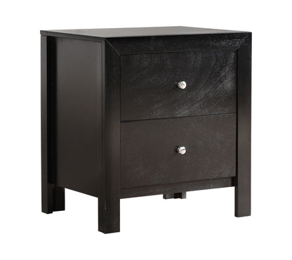 Elegantly Designed Bedside Table In Chic Black image 2