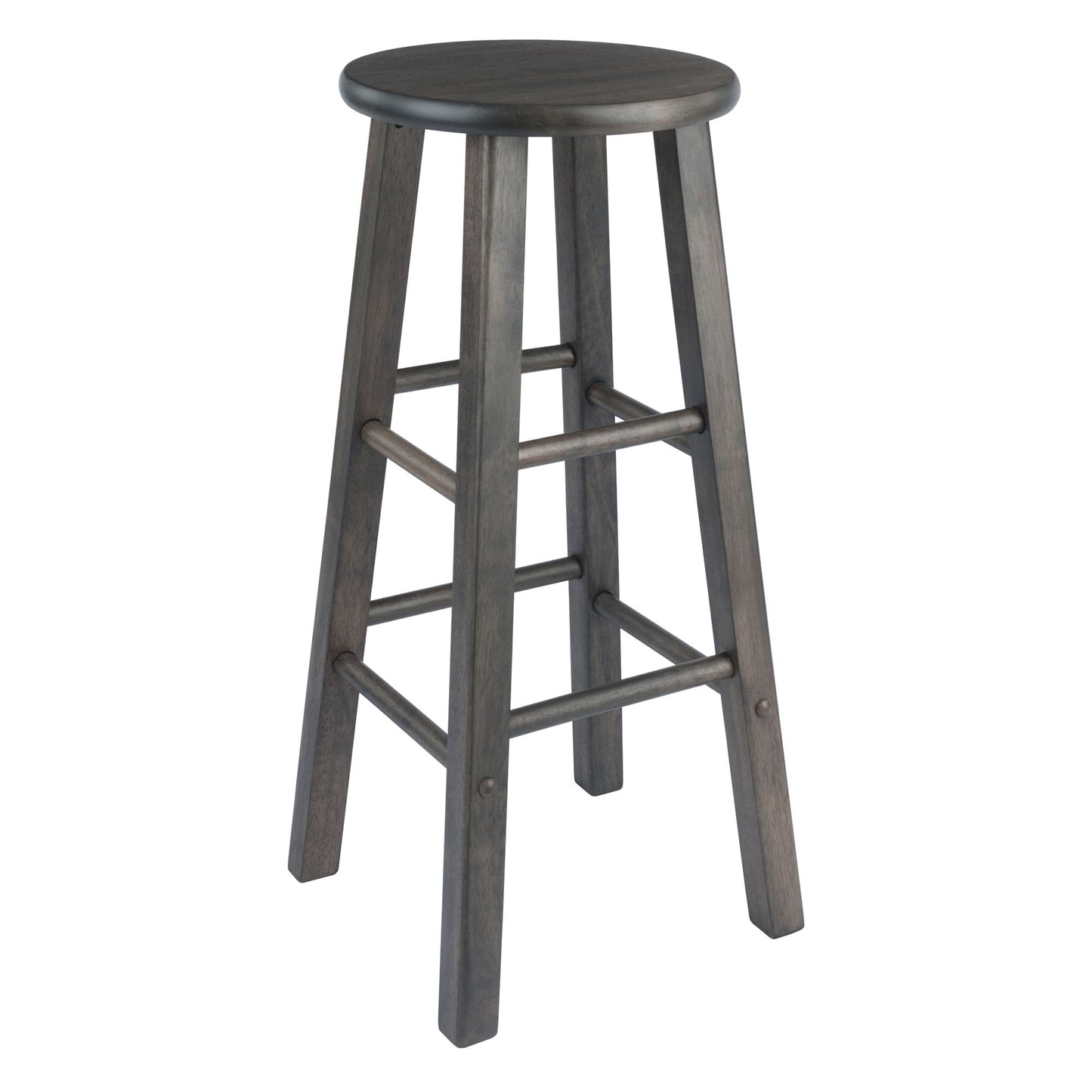 Element 2-Pc Square Leg Bar Stool Set; Oyster Gray image 4